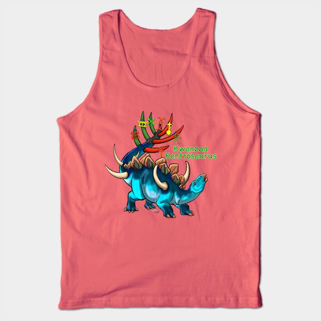 TWD HoliDinos: Kwanzaa Kentrosaurus - Text Tank Top by tygerwolfe